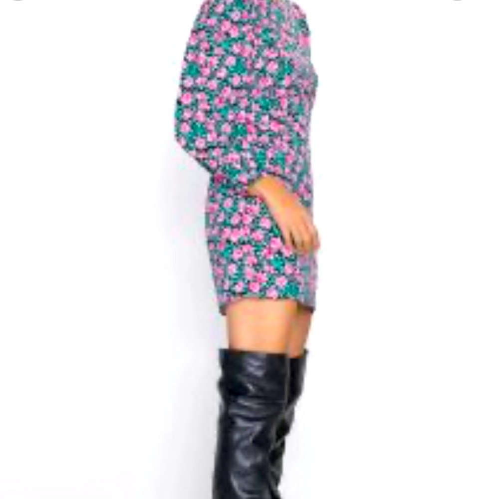 Zara flower long-sleeve dress